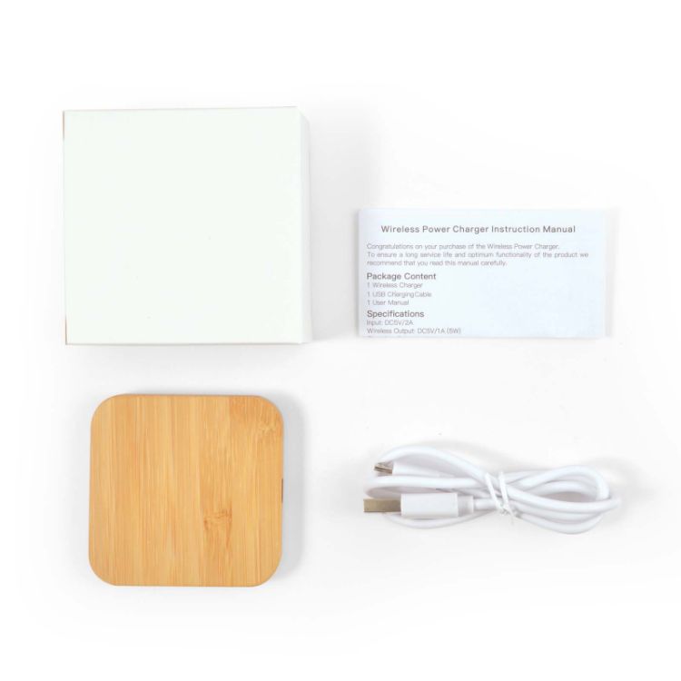 Picture of Arc Square Bamboo Wireless Charger