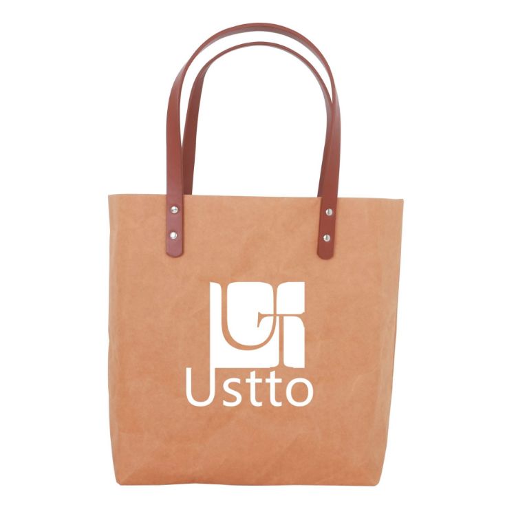 Picture of Washable Kraft Paper Bag with PU Handle(390x330x100mm)