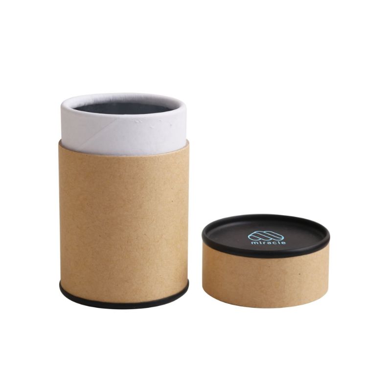 Picture of Medium Kraft Paper Cylinders with Black Lid (65 x 90mm)