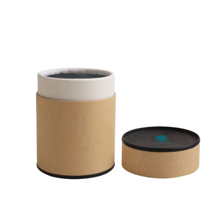 Picture of Small Kraft Paper Cylinders with Black Lid (55 x 90mm)