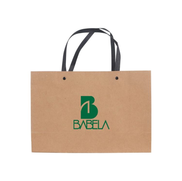 Picture of Small Crosswise Paper Bag with Knitted Handle(250 x 170 x 90mm)
