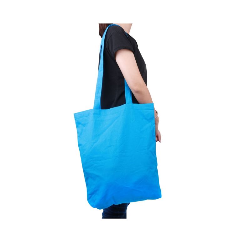 Picture of 140gsm Coloured Long Handle Cotton Bag