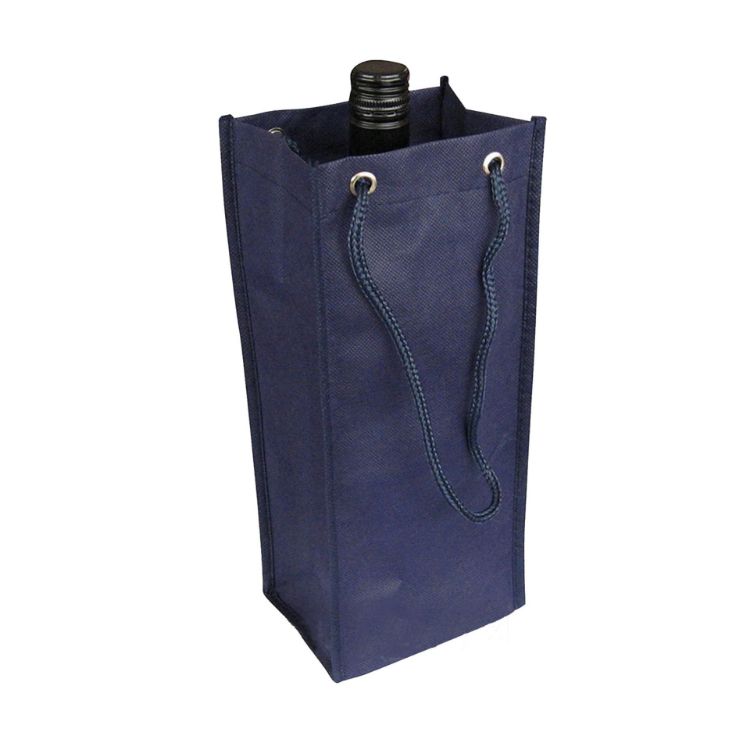 Picture of Non Woven Single Bottle Bag with Rope Handle