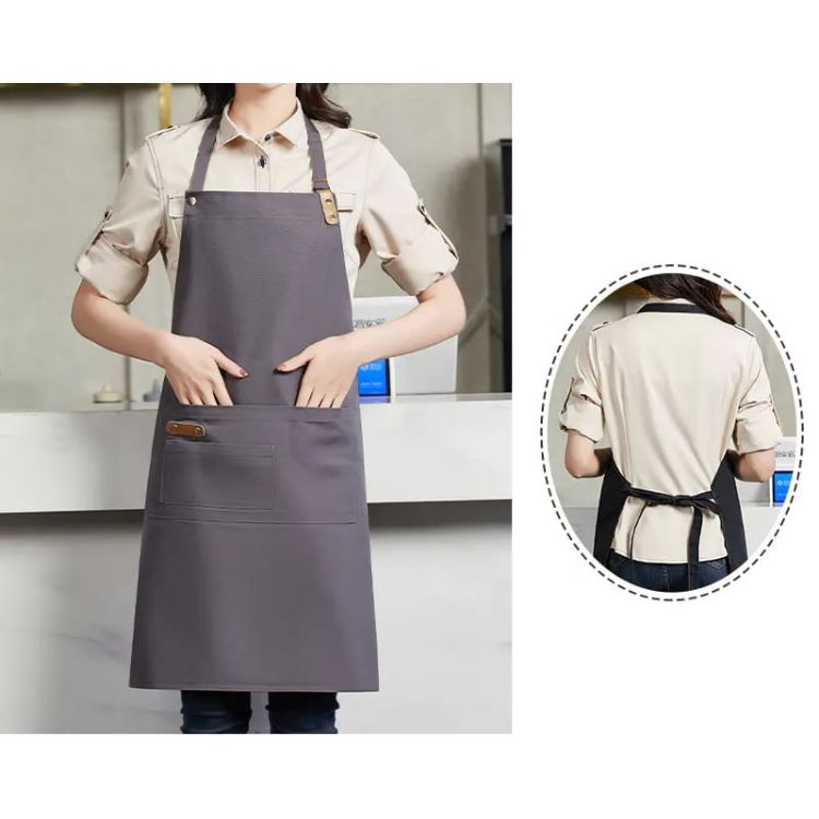 Picture of Poly-Cotton Canvas Full Bib Apron With Neck Strap