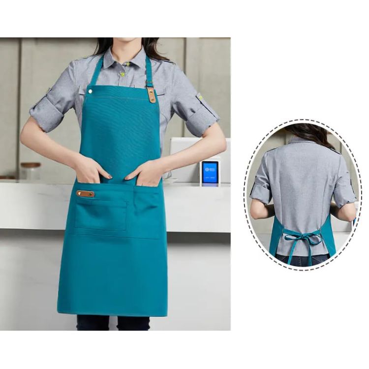 Picture of Poly-Cotton Canvas Full Bib Apron With Neck Strap