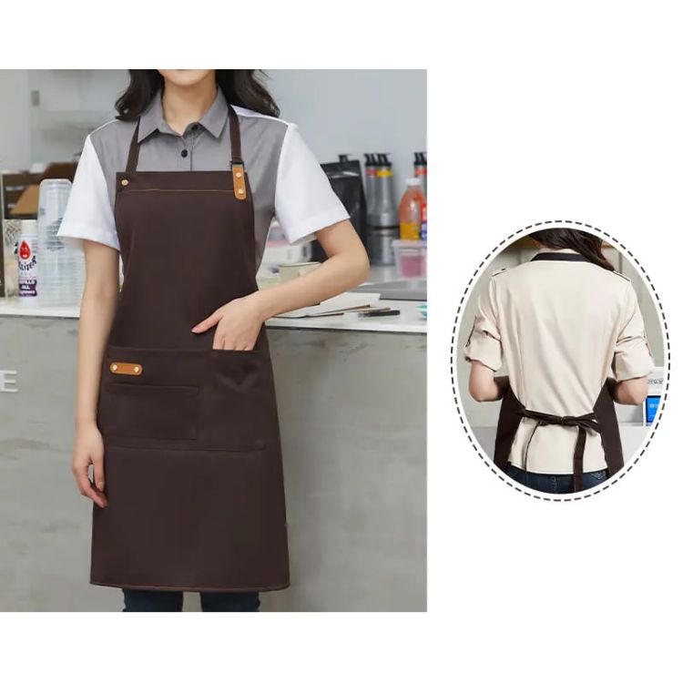 Picture of Poly-Cotton Canvas Full Bib Apron With Neck Strap