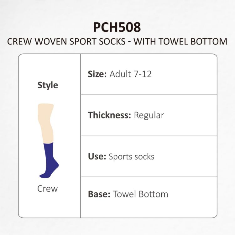 Picture of Crew Woven Sport Socks - With Towel bottom