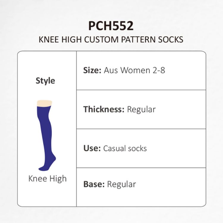 Picture of Knee High Custom Pattern Socks