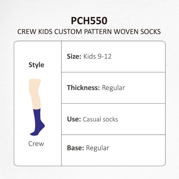 Picture of Crew Kids Custom Pattern Woven Socks