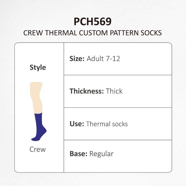 Picture of Crew Thermal Custom Pattern Socks