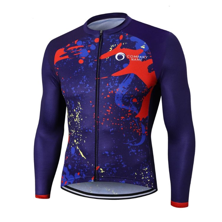 Picture of Men's Sublimated Long Sleeve Cycling Jersey