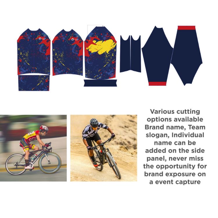 Picture of Men's Sublimated Long Sleeve Cycling Jersey