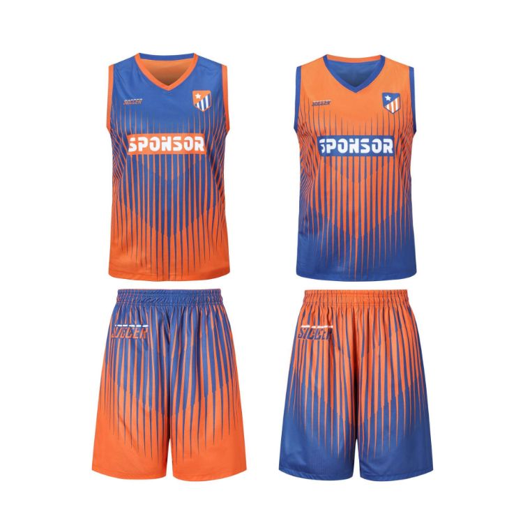 Picture of Unisex Adults 100% Polyester Sublimated Reversible Basketball Singlet