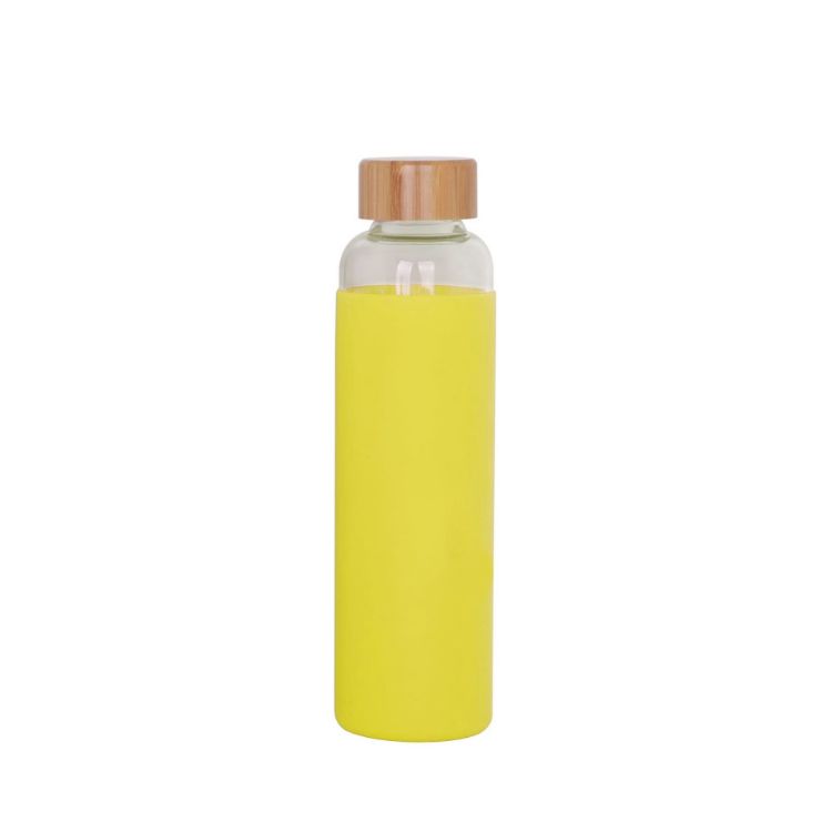 Picture of 550ml Glass Drink Bottle with Bamboo Lid