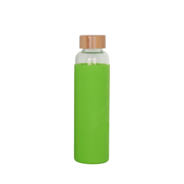 Picture of 550ml Glass Drink Bottle with Bamboo Lid