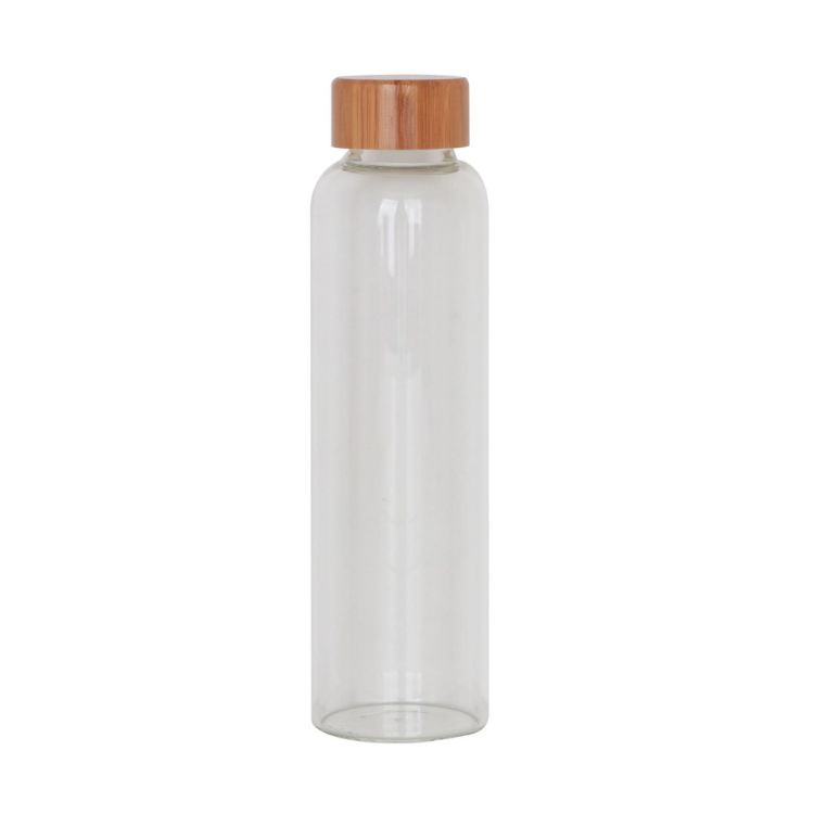 Picture of 550ml Glass Drink Bottle with Bamboo Lid