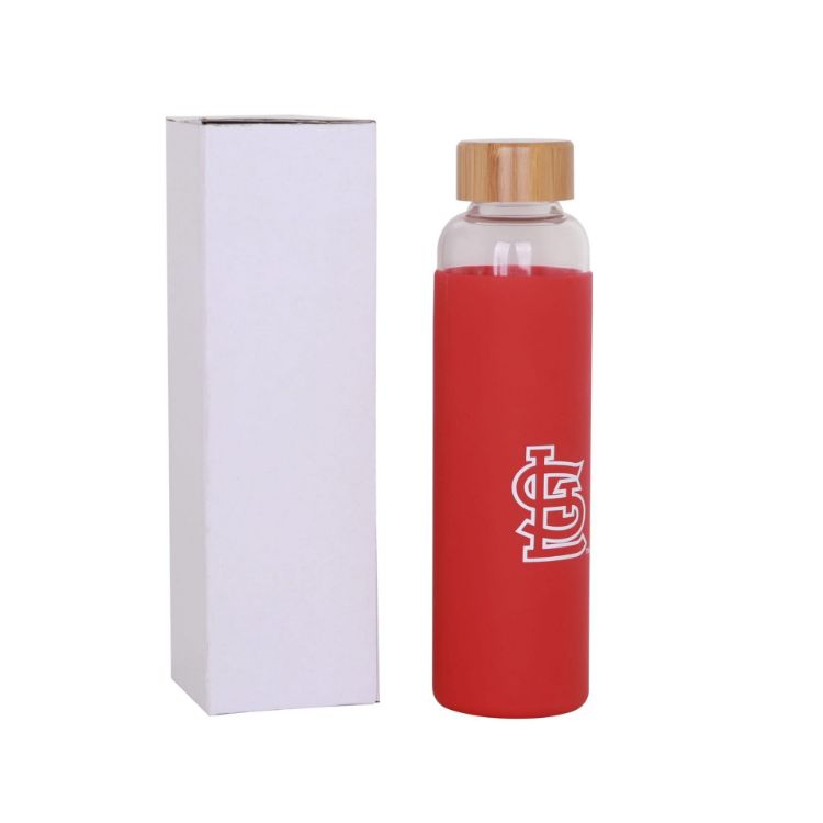 Picture of 550ml Glass Drink Bottle with Bamboo Lid