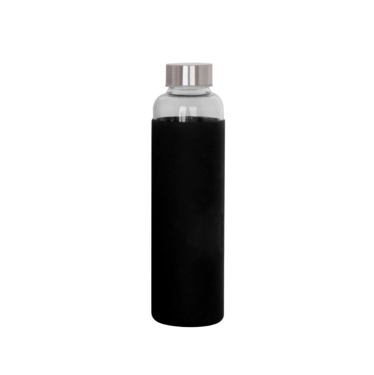 Picture of 550ml Glass Drink Bottle with Stainless steel Lid