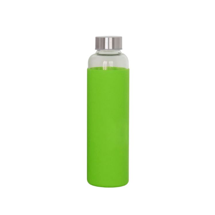 Picture of 550ml Glass Drink Bottle with Stainless steel Lid