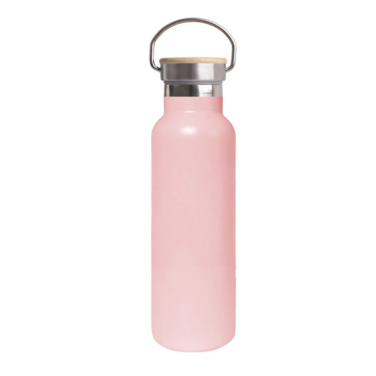 Picture of 600ml Double Wall Vacuum Bottle with Bamboo Lid