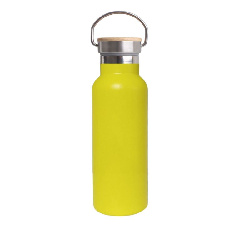 Picture of 500ml Double Wall Vacuum Bottle with Bamboo Lid