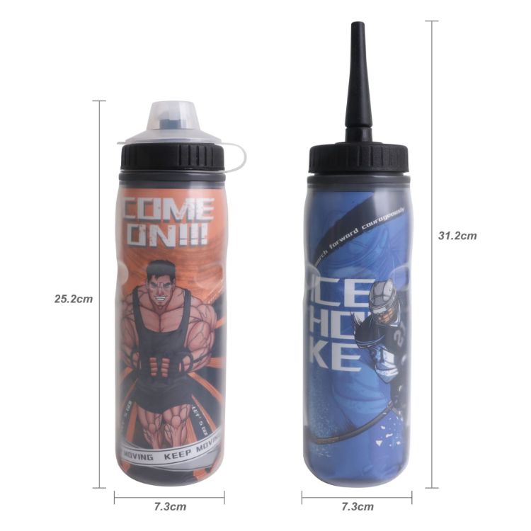 Picture of 20oz 600ml Double Wall Squeeze Sports Water Bottle