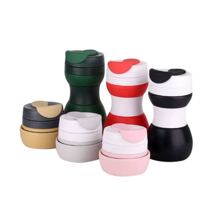 Picture of 500ml Collapsible Silicone Coffee Travel Cup