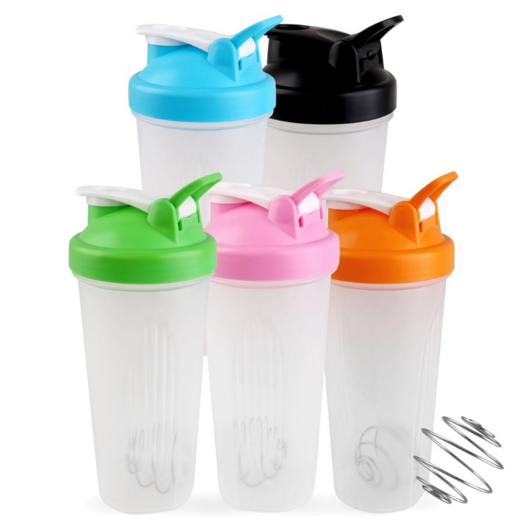 Picture of BPA Free Fitness Shaker Bottle with Loop 600ml