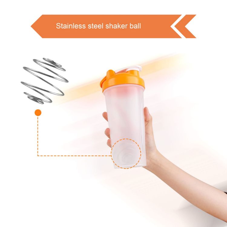 Picture of BPA Free Fitness Shaker Bottle with Loop 600ml