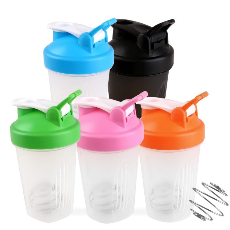 Picture of BPA Free Fitness Shaker Bottle with Loop 400ml