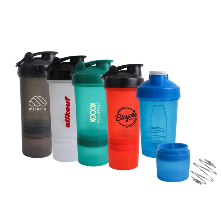 Picture of 500ml 3 in 1 Fitness Protein Shaker Bottle