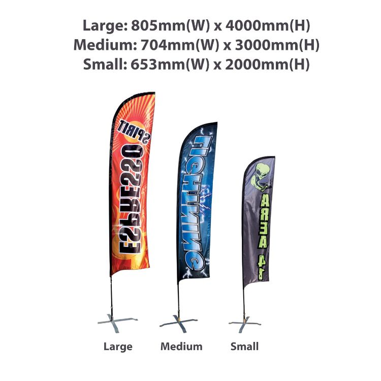 Picture of Large(80.5*400cm) Straight Feather Banners 15ft