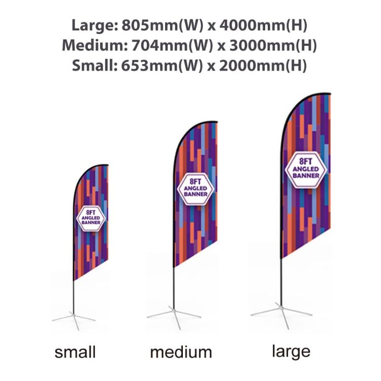 Picture of Medium(70.4*300cm) Angled Feather Banners 13ft