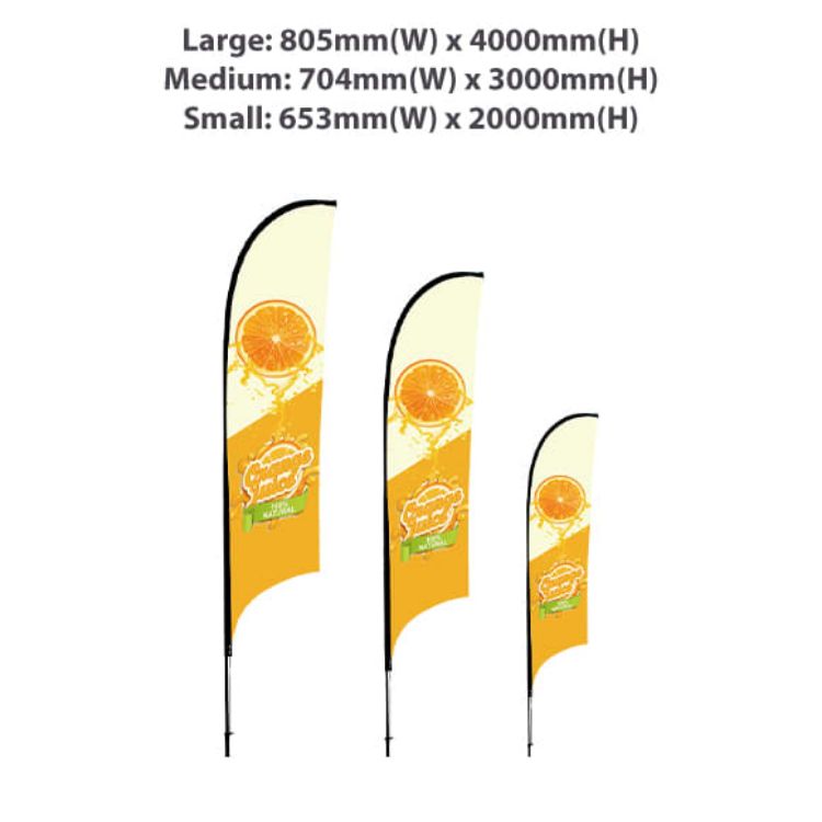 Picture of Medium(70.4*300cm) Concave Feather Banners 13ft