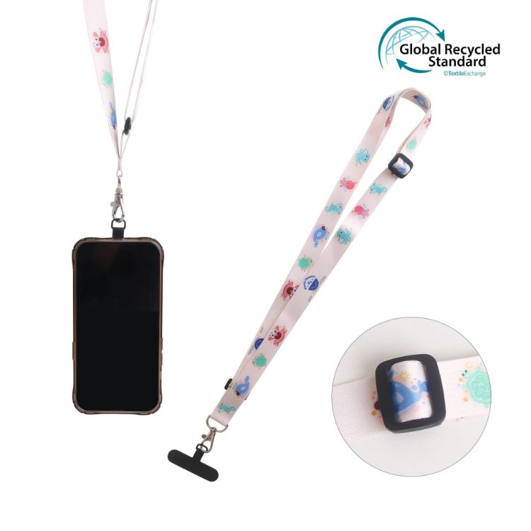 Picture of Adjustable RPET Phone Lanyard