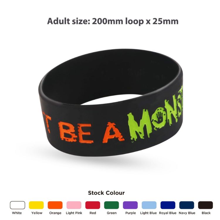 Picture of Debossed Colour Filled Wristband