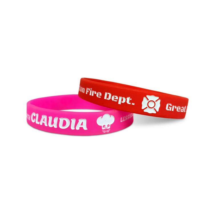 Picture of Debossed Colour Filled Wristband