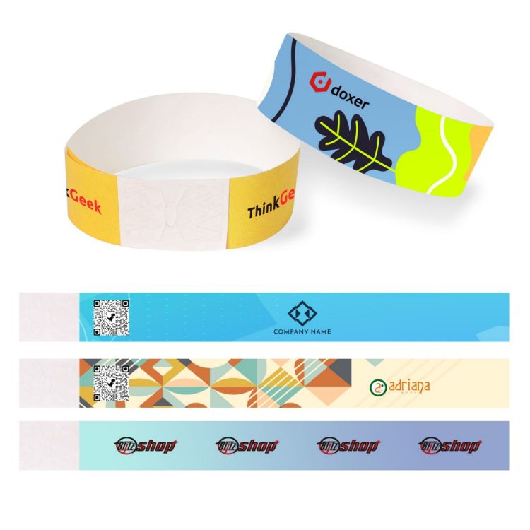 Picture of 25mm Width Disposable Full Colour Tyvek Wristband