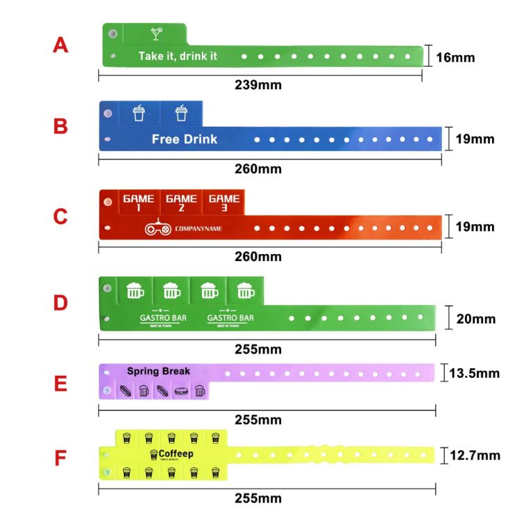 Picture of Tabbed Disposable PVC Wristband