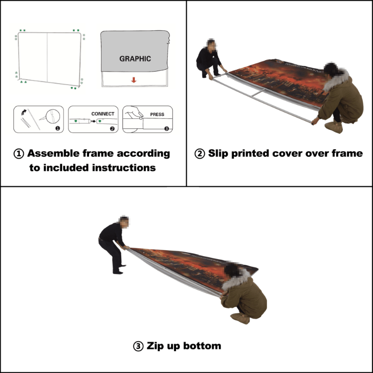 Picture of 1.5m Straight Tension Fabric Display Wall