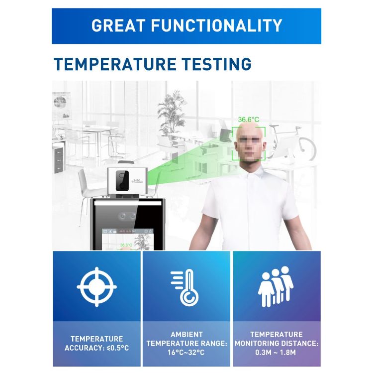 Picture of Dahua Temperature Screening Kiosk With Wall Mount