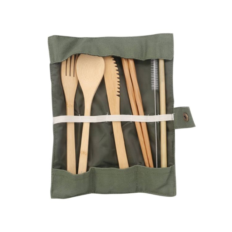 Picture of 6 pieces Bamboo Cutlery Set