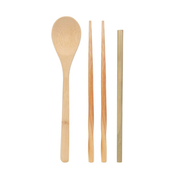 Picture of 6 pieces Bamboo Cutlery Set