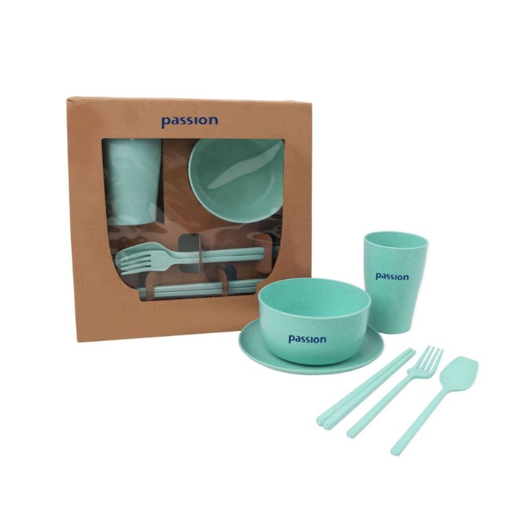 Picture of Wheat Straw Tableware Set (6 Pieces)