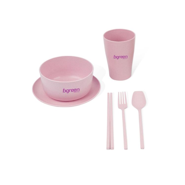 Picture of Wheat Straw Tableware Set (6 Pieces)