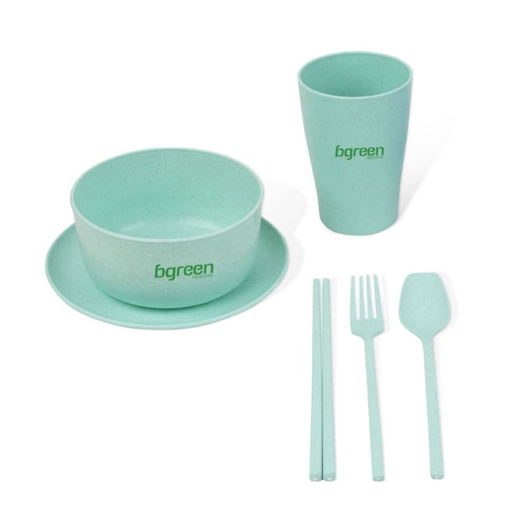 Picture of Wheat Straw Tableware Set (6 Pieces)