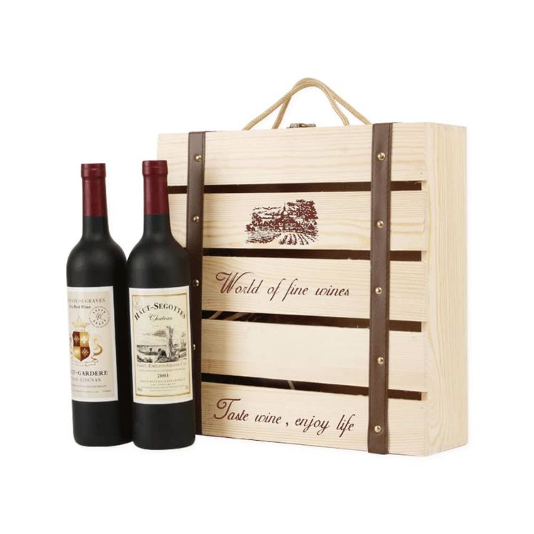 Picture of Four Bottle Wooden Wine Box