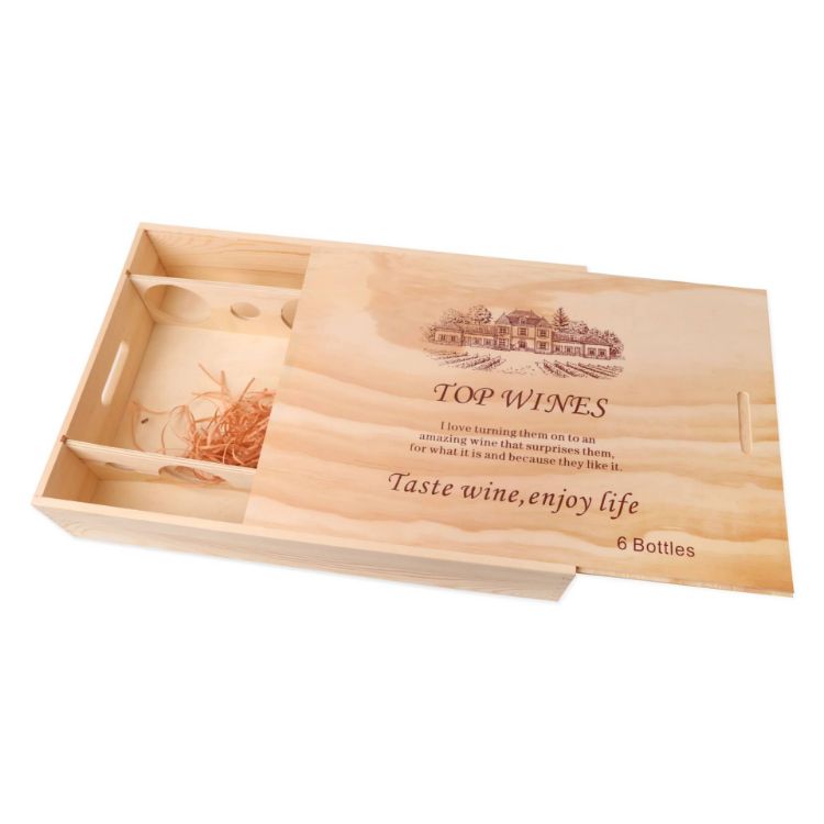 Picture of Six-pack Wooden Wine Gift Box