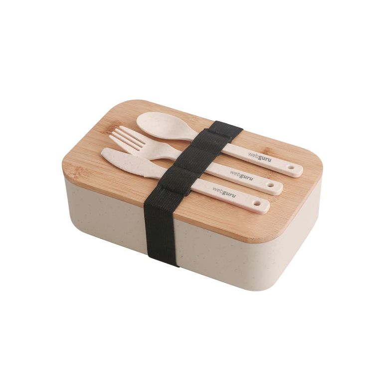 Picture of Lunch Box with Bamboo Cover