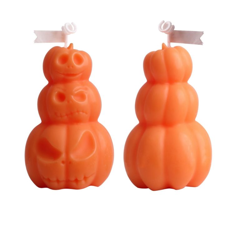 Picture of Triple Pumpkin Shape Candles